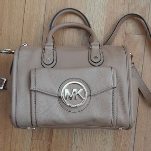 Michael Kors Beige Leather Satchel